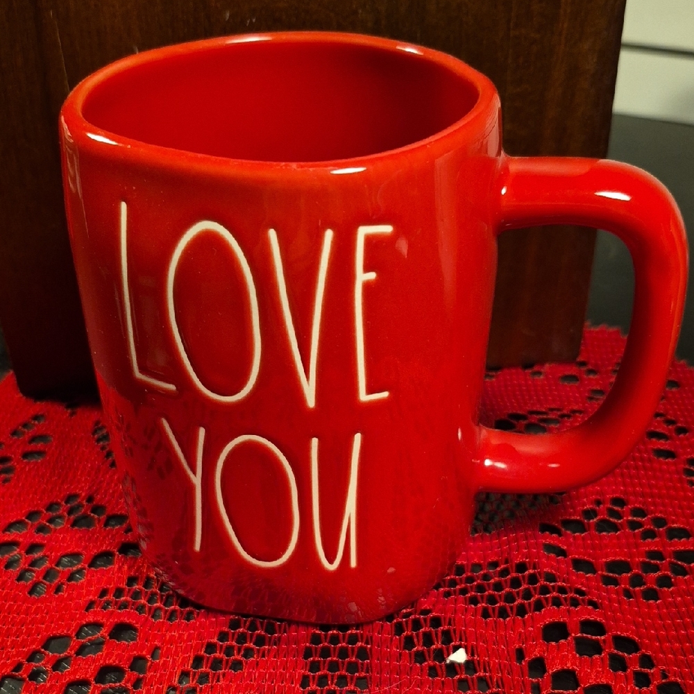 Rae Dunn Red Love You Mug